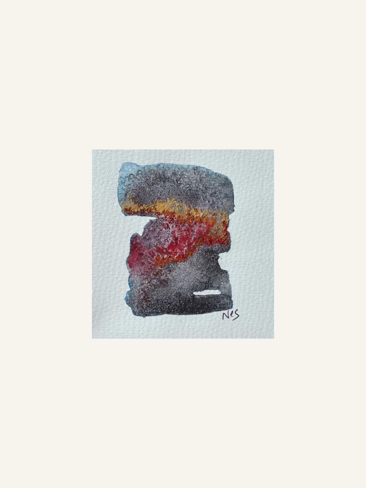 Faultline Fire  (10x10cm)
