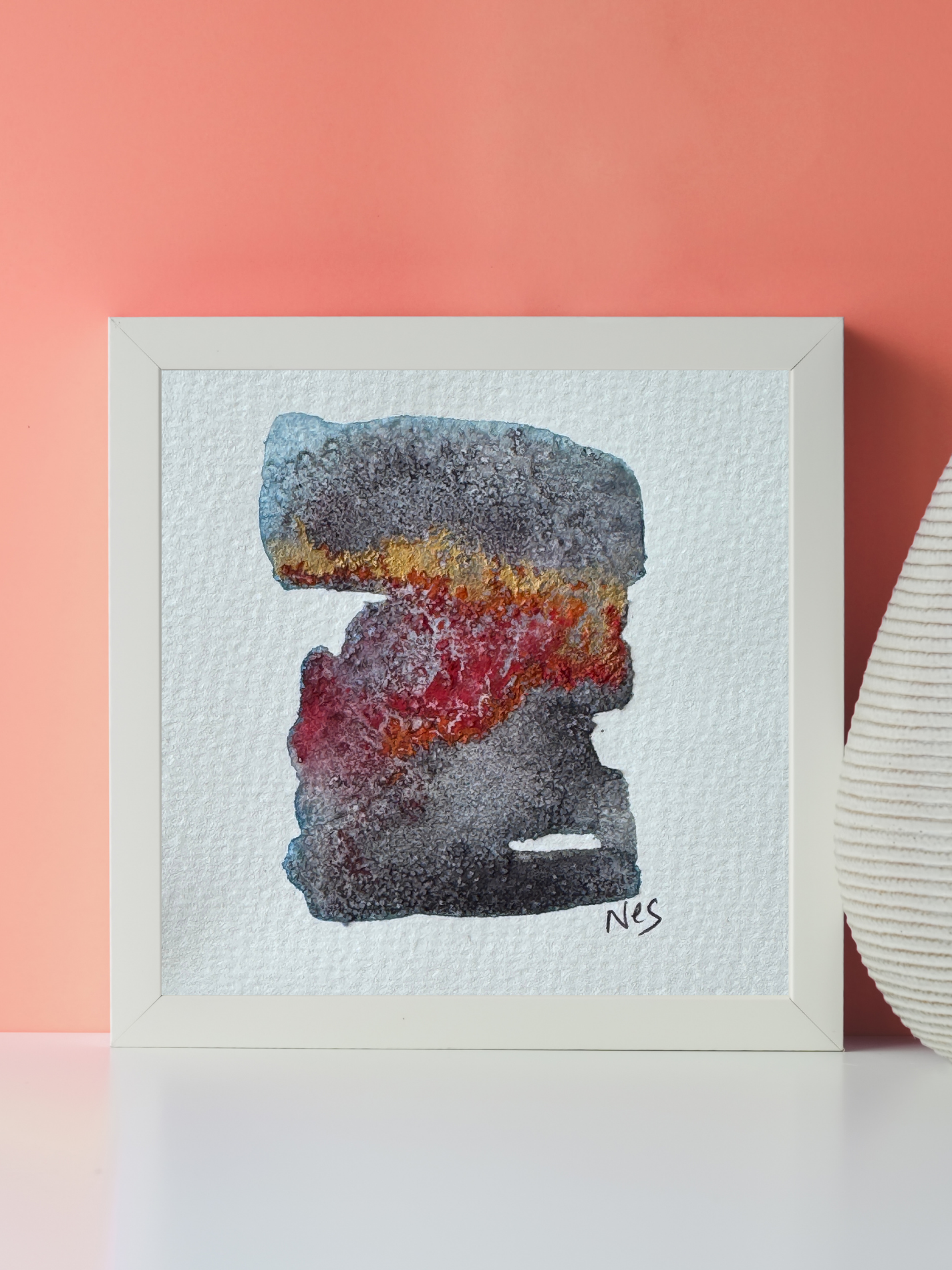 Faultline Fire  (10x10cm)