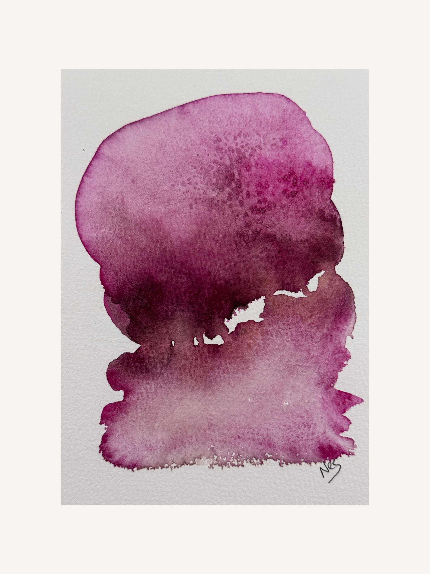 Plum Silence (5x7in)