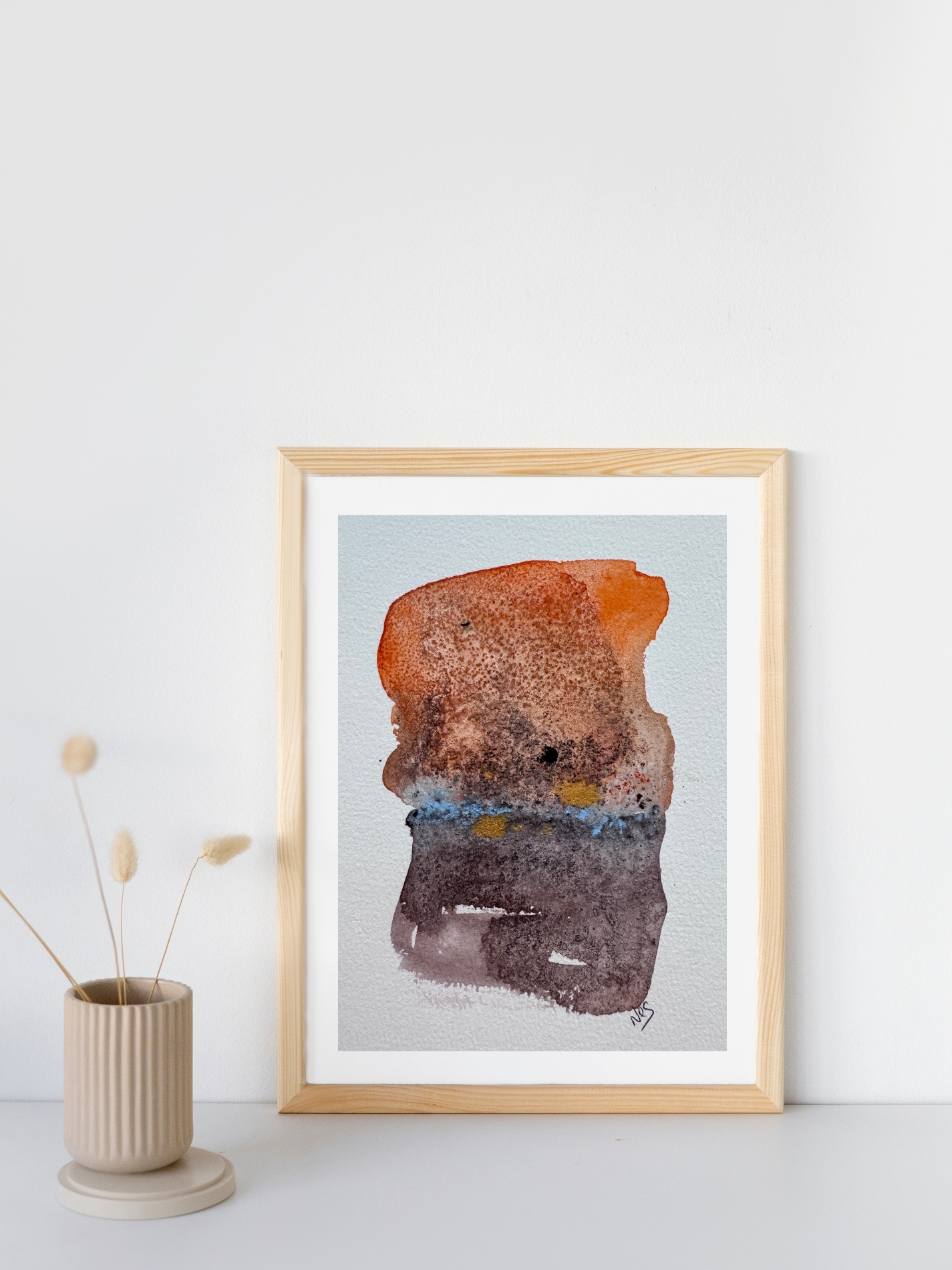 Earth Holds Morning (5x7in)