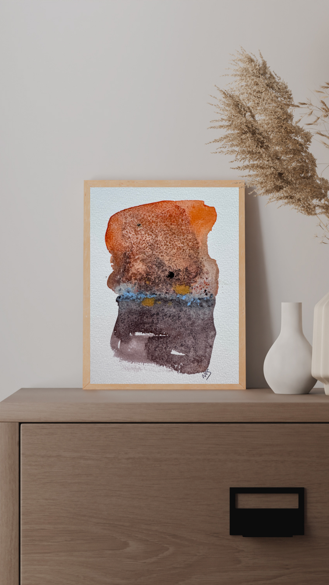 Earth Holds Morning (5x7in)