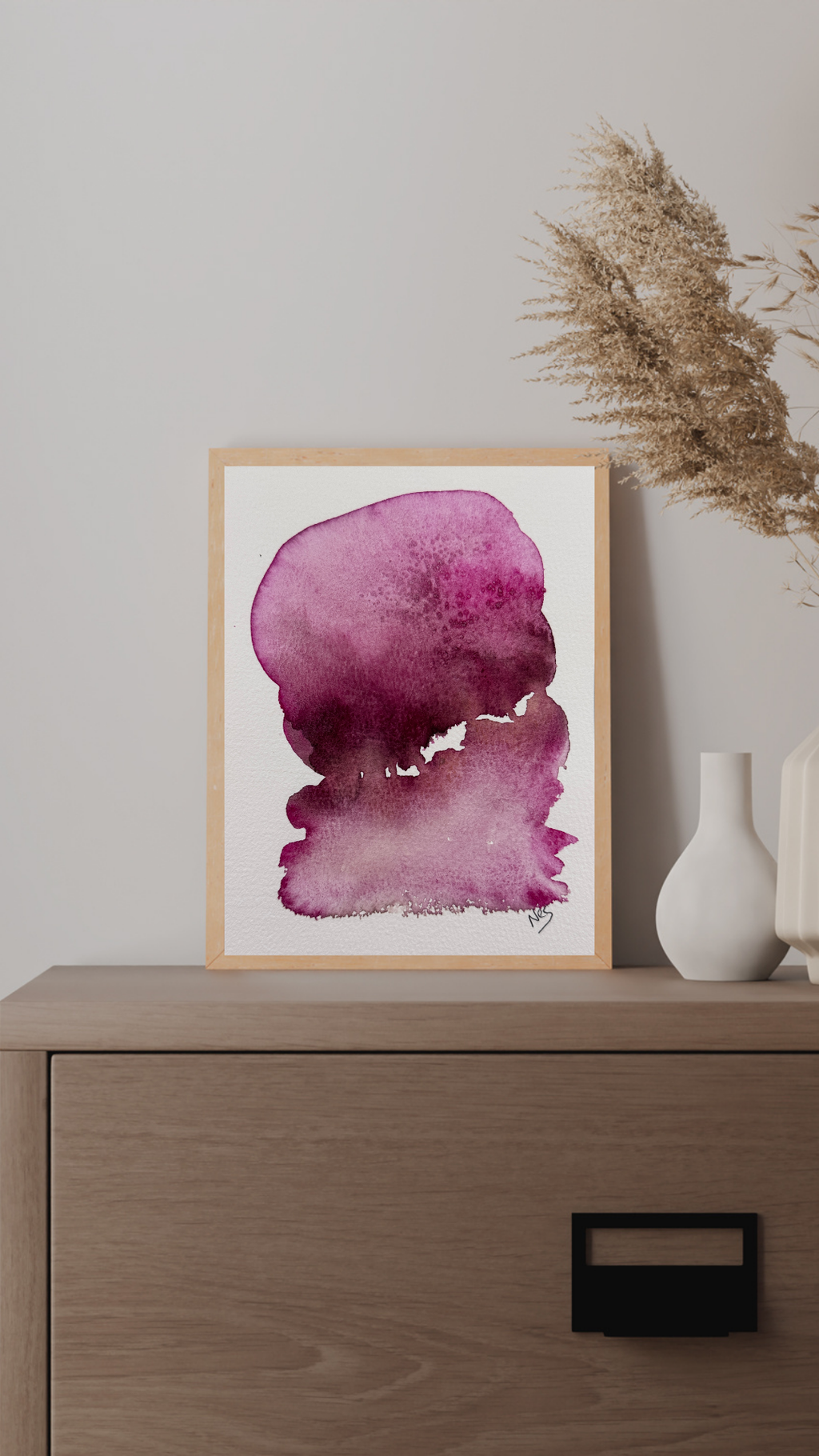 Plum Silence (5x7in)
