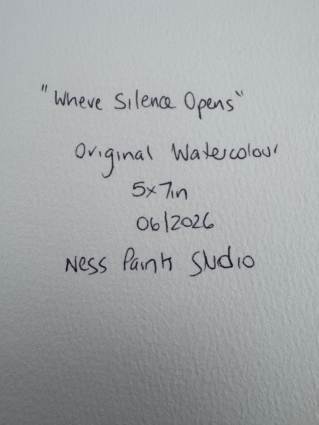 Where Silence Opens (5x7in)