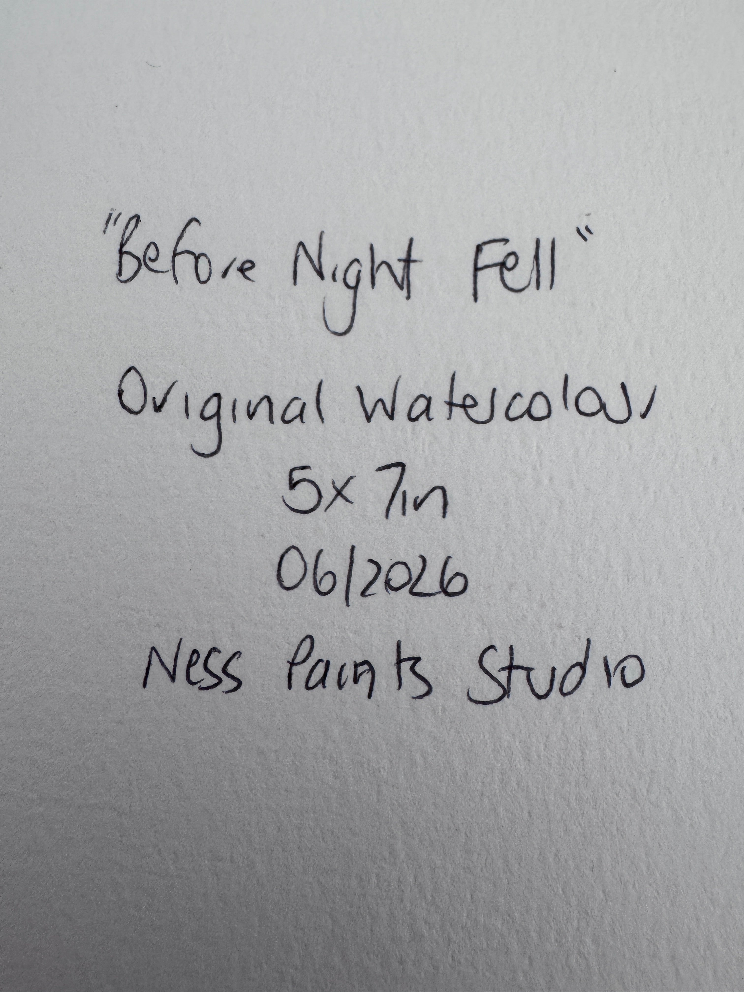 Before Night Fell (5x7in)