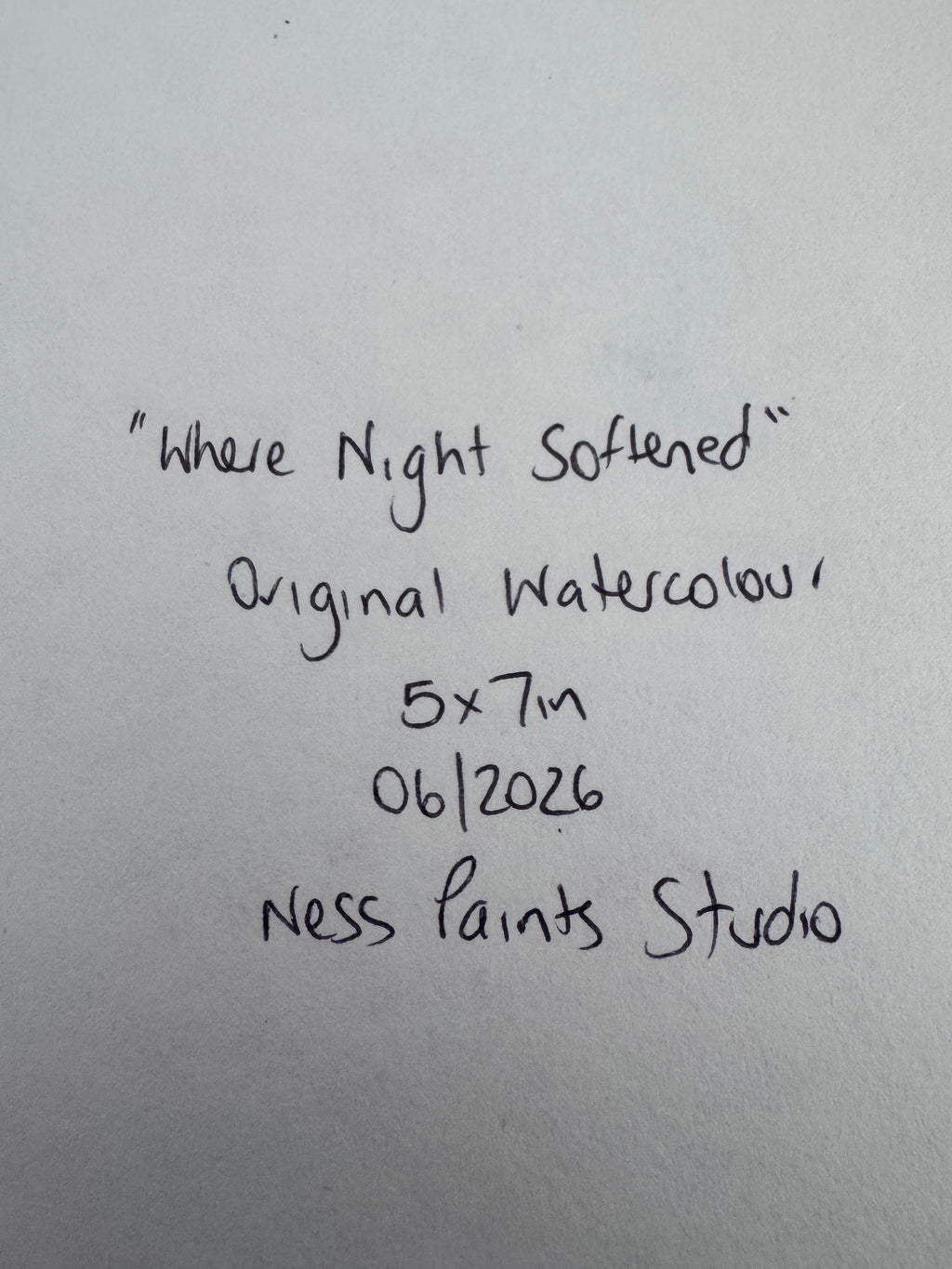 Where Night Softened (5x7in)