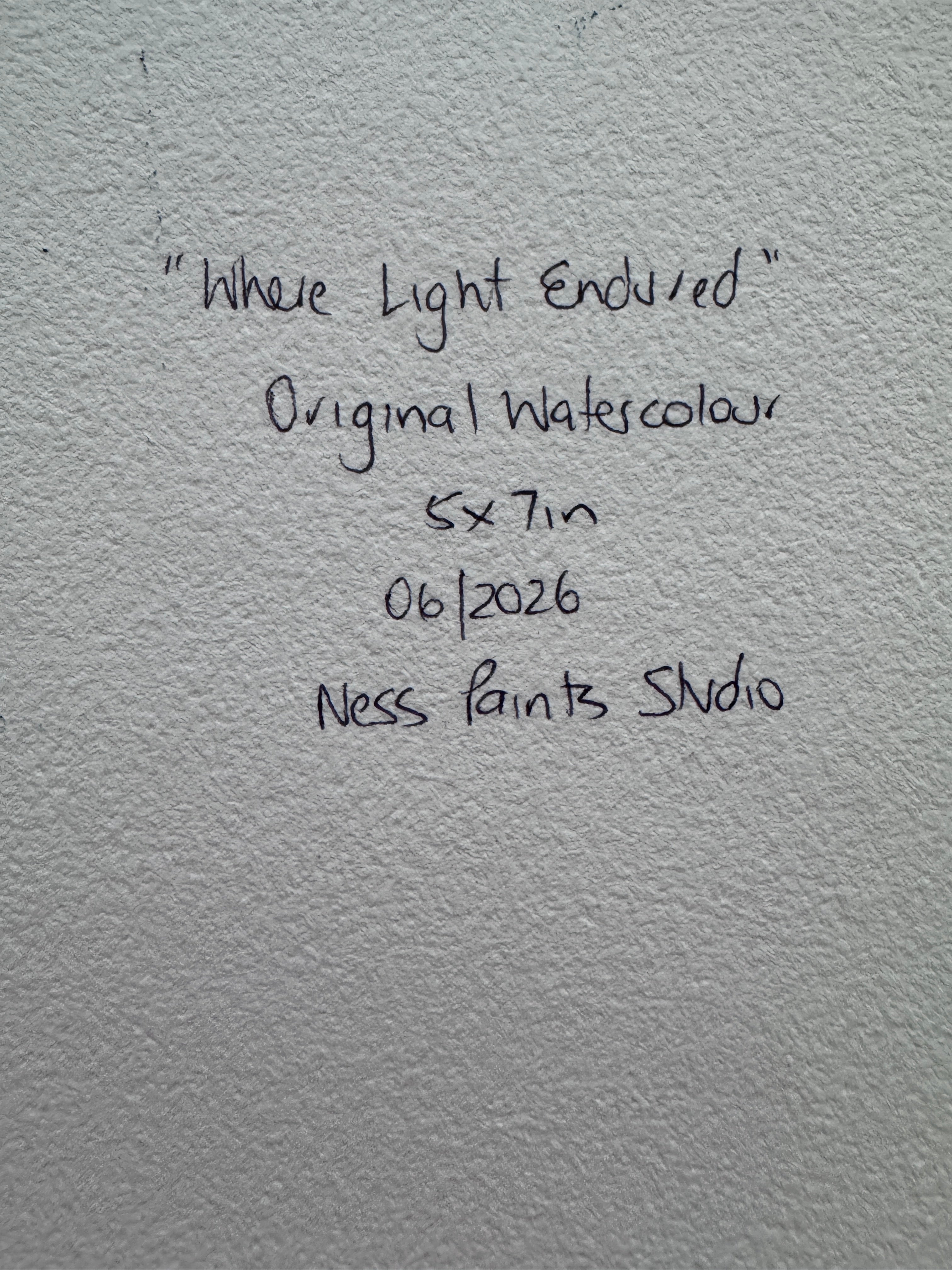 Where Light Endured (5x7in)