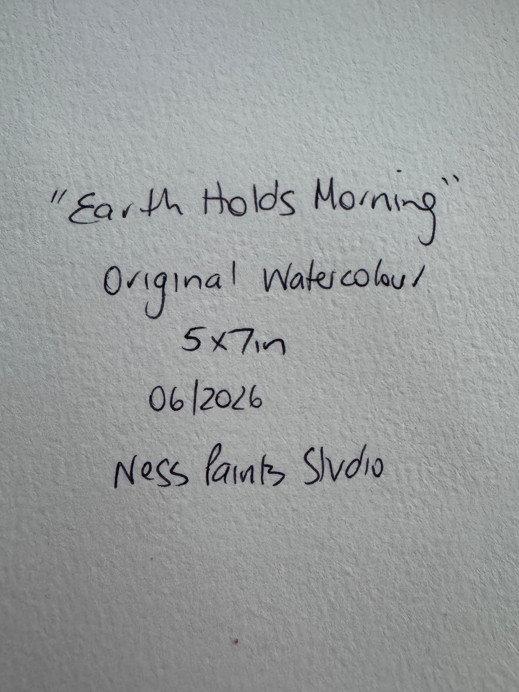 Earth Holds Morning (5x7in)
