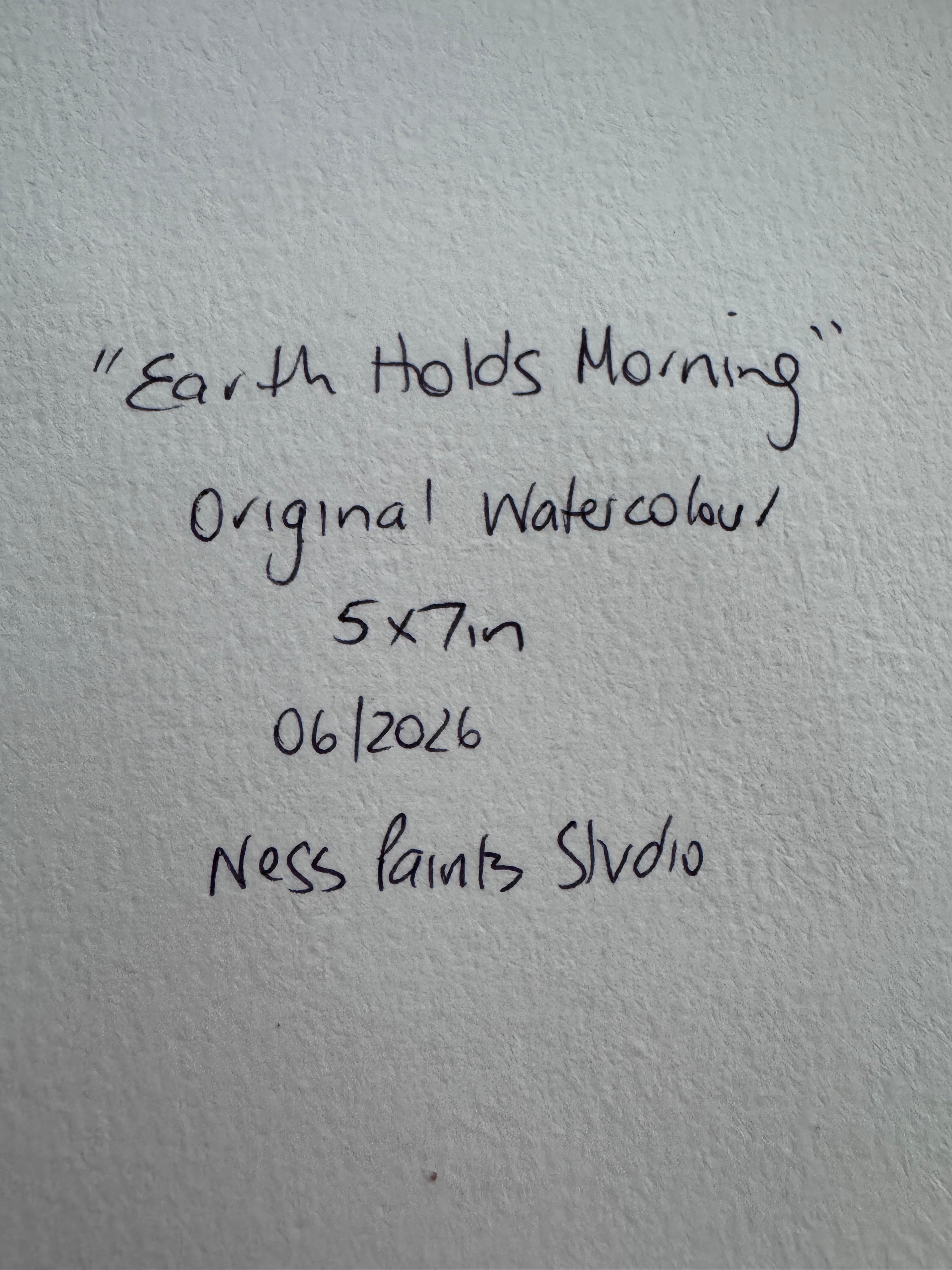 Earth Holds Morning (5x7in)