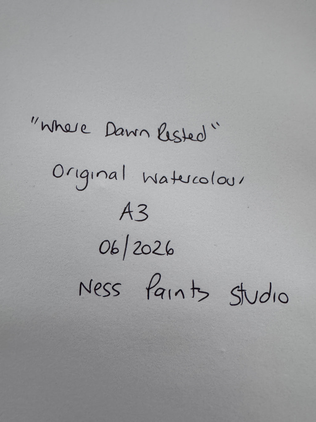 Where Dawn Rested (A3)