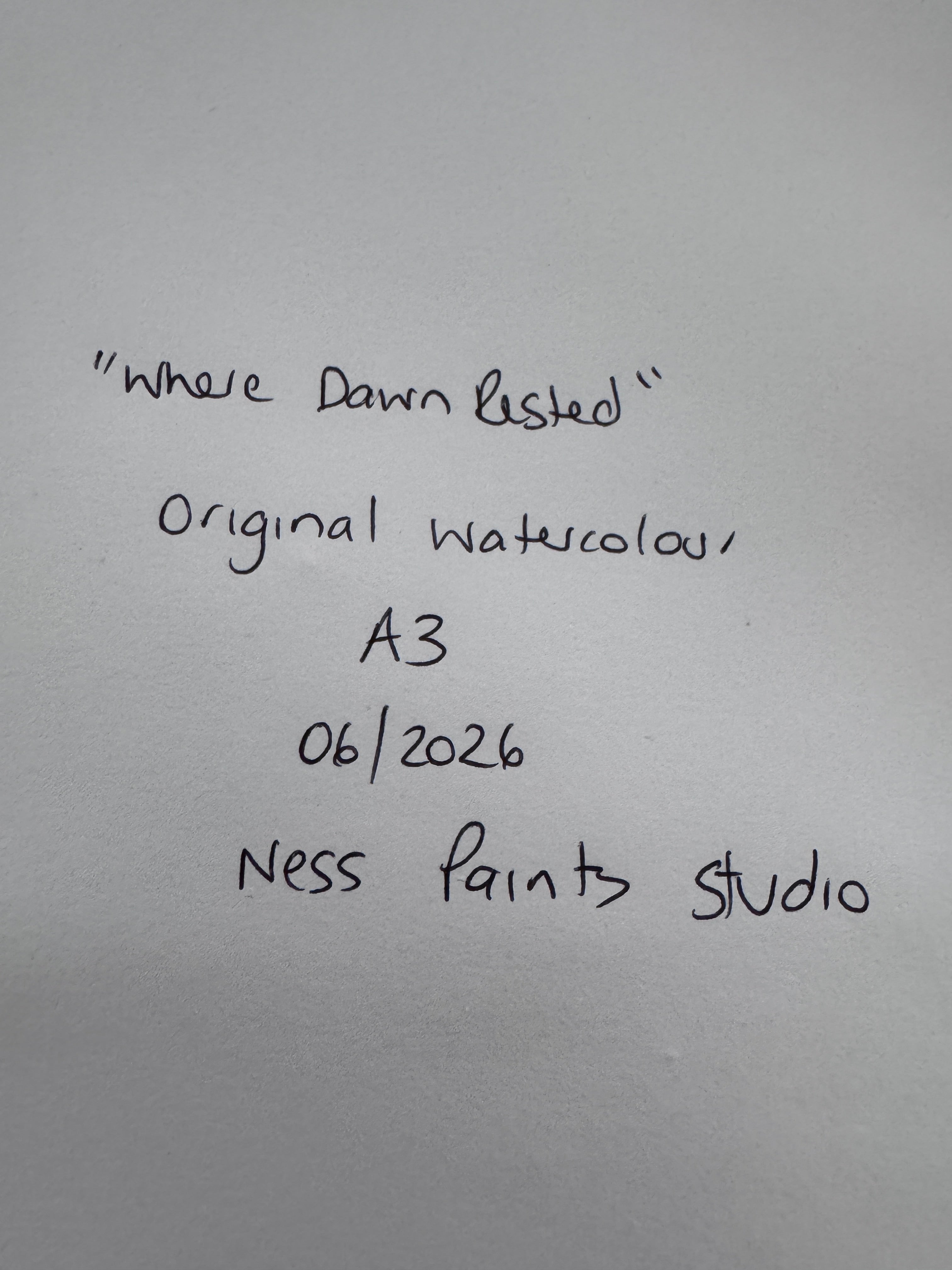 Where Dawn Rested (A3)