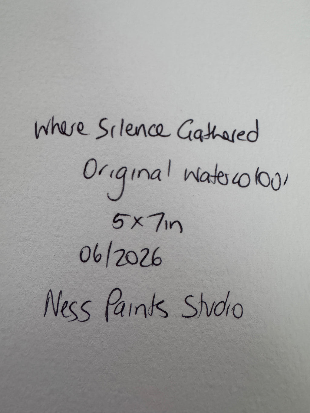 Where Silence Gathered (5x7in)