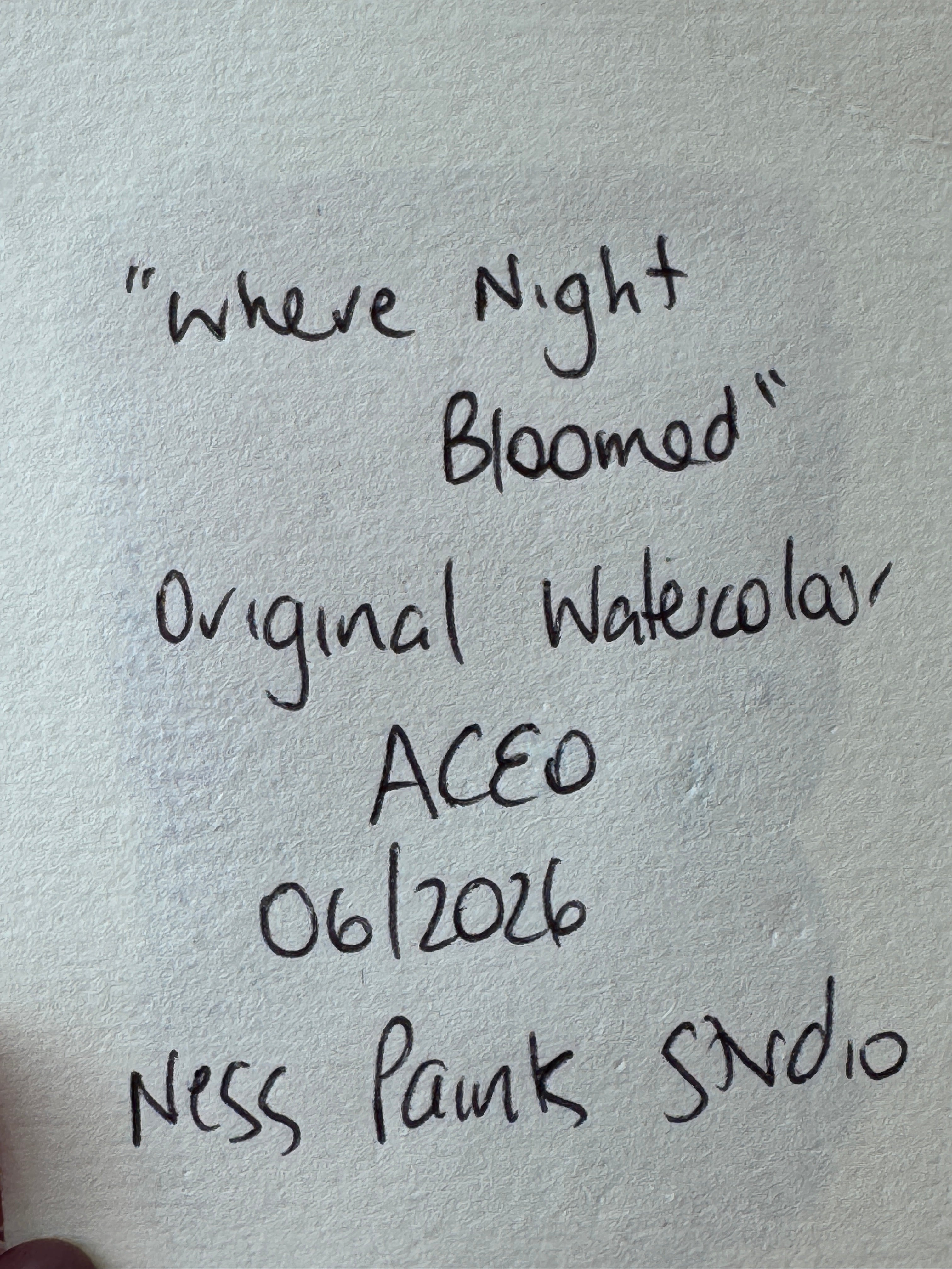 Where Night Bloomed (ACEO)