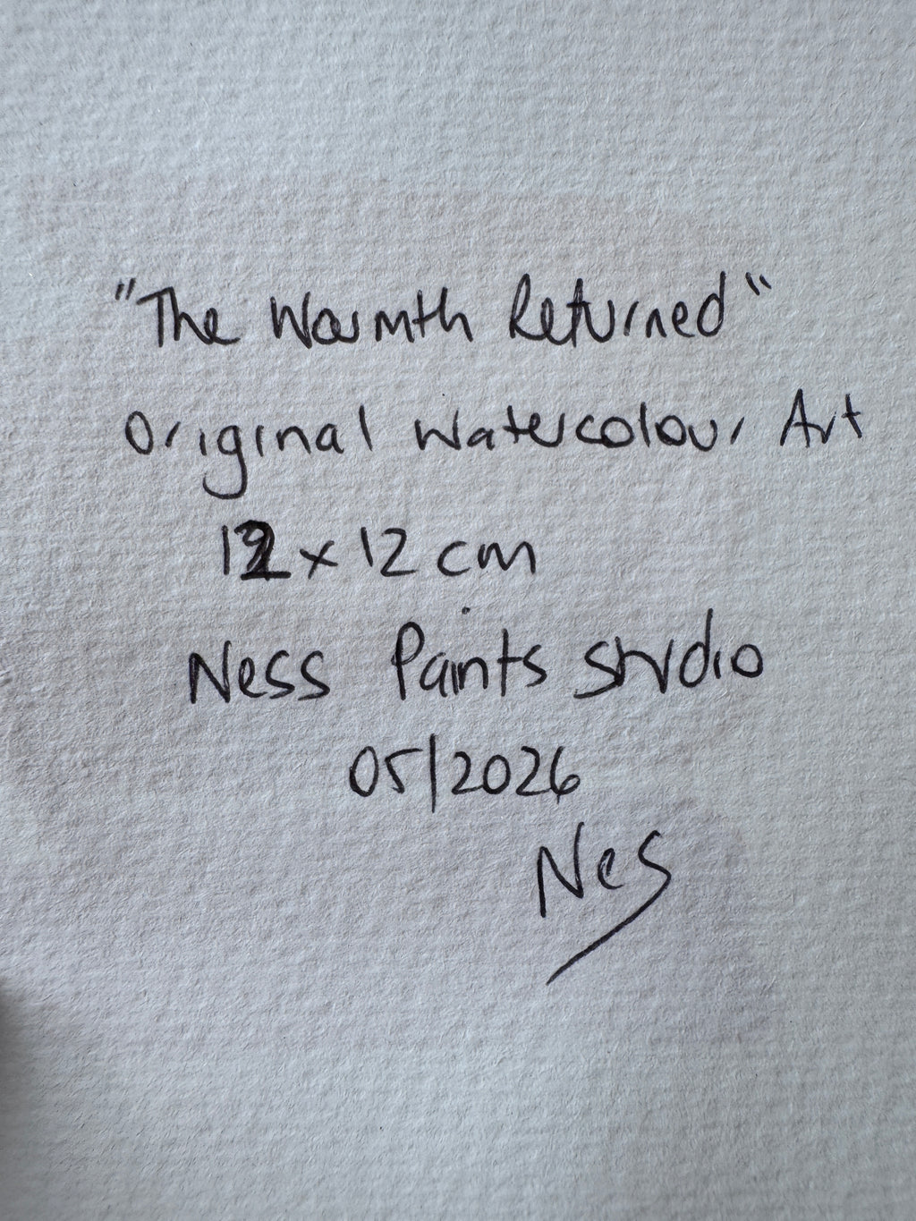 The Warmth Returned (10x10cm)