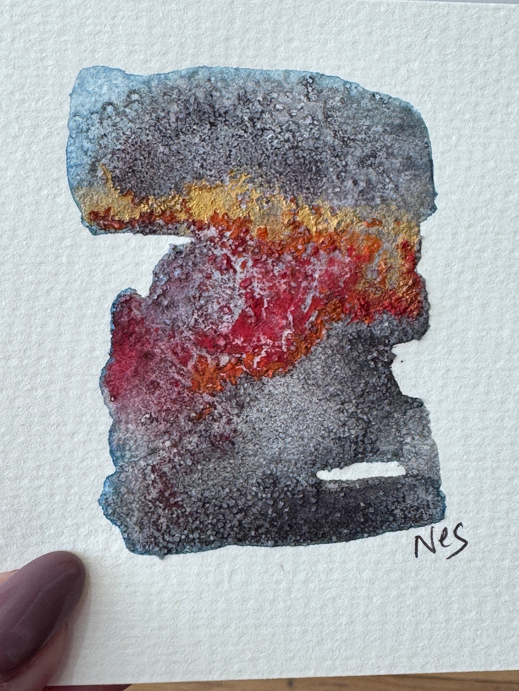 Faultline Fire  (10x10cm)
