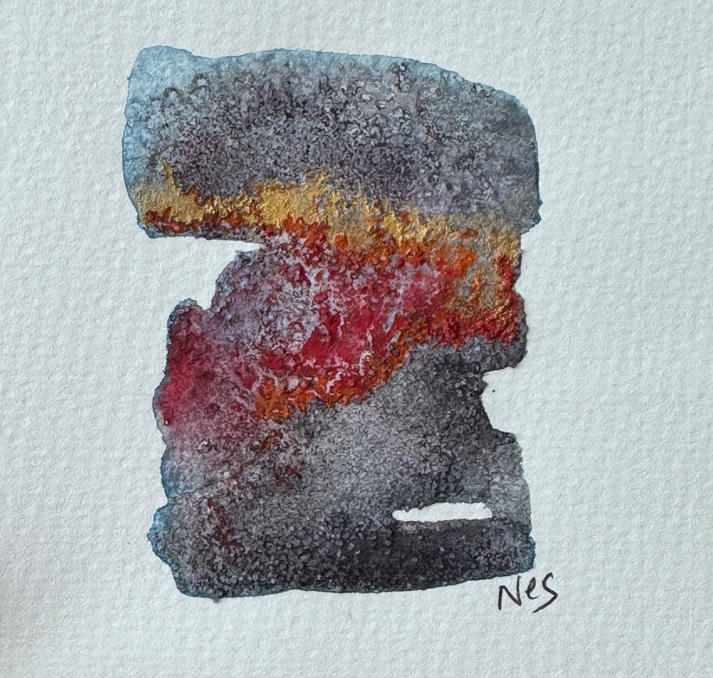 Faultline Fire  (10x10cm)