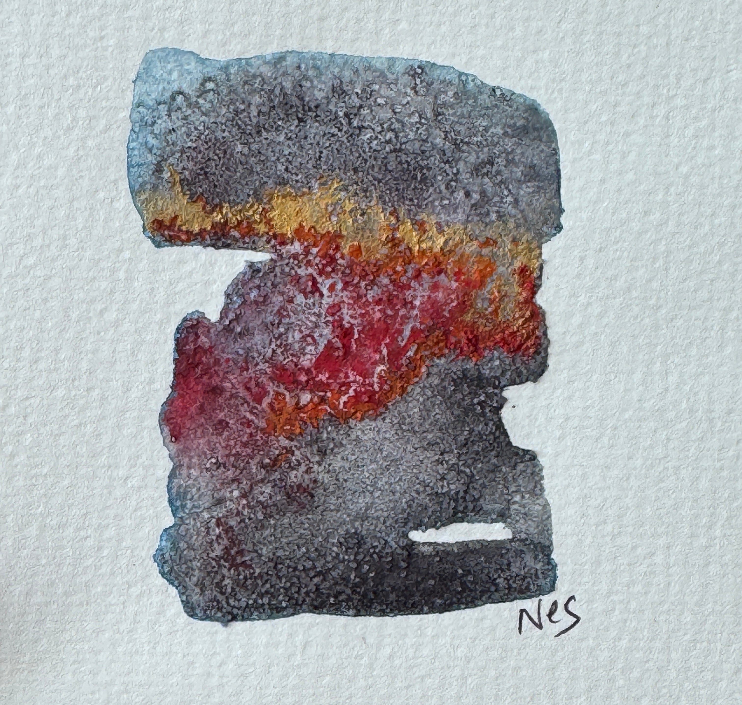 Faultline Fire  (10x10cm)