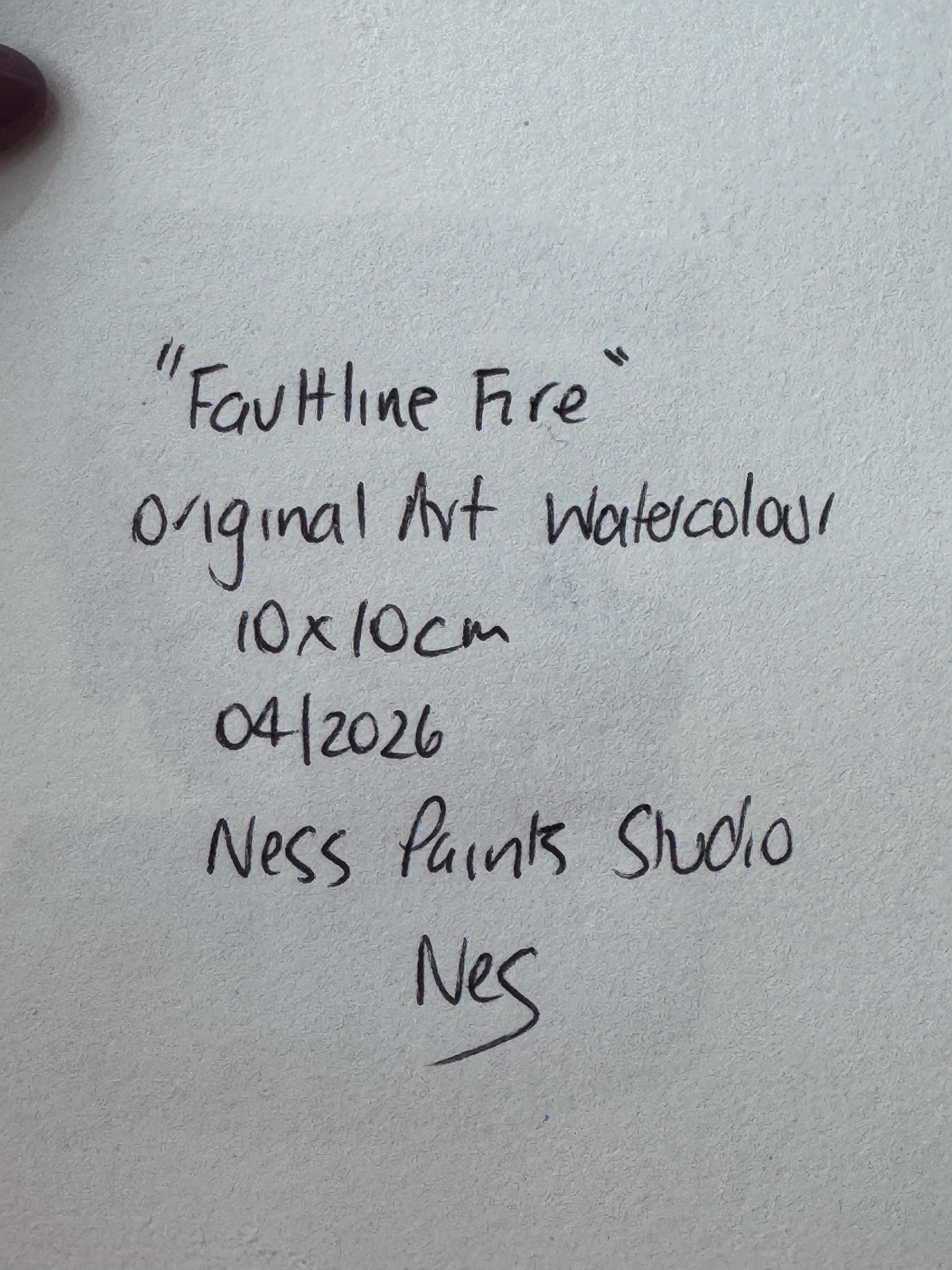 Faultline Fire  (10x10cm)