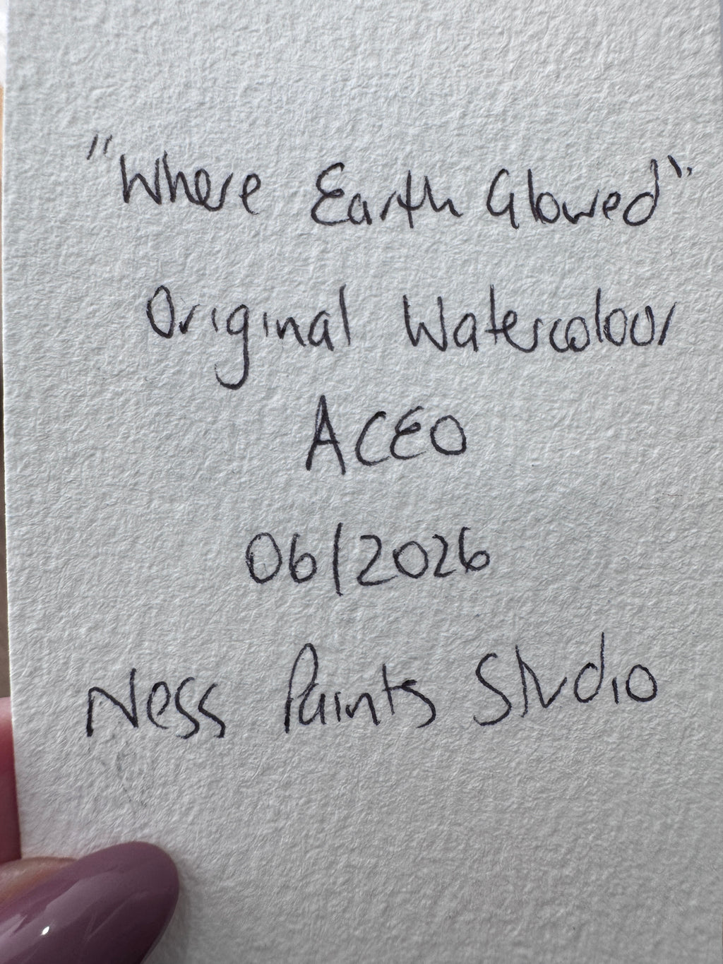 Where Earth Glowed (ACEO)