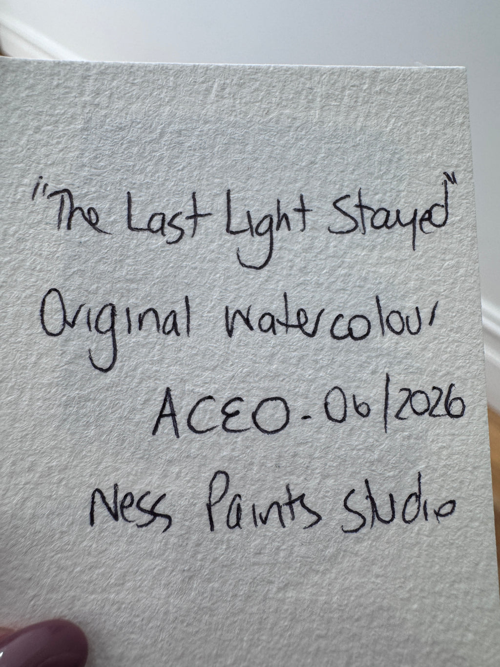 The Last Light Stayed (ACEO)