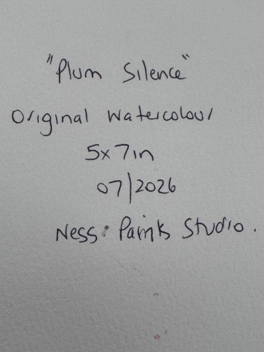 Plum Silence (5x7in)
