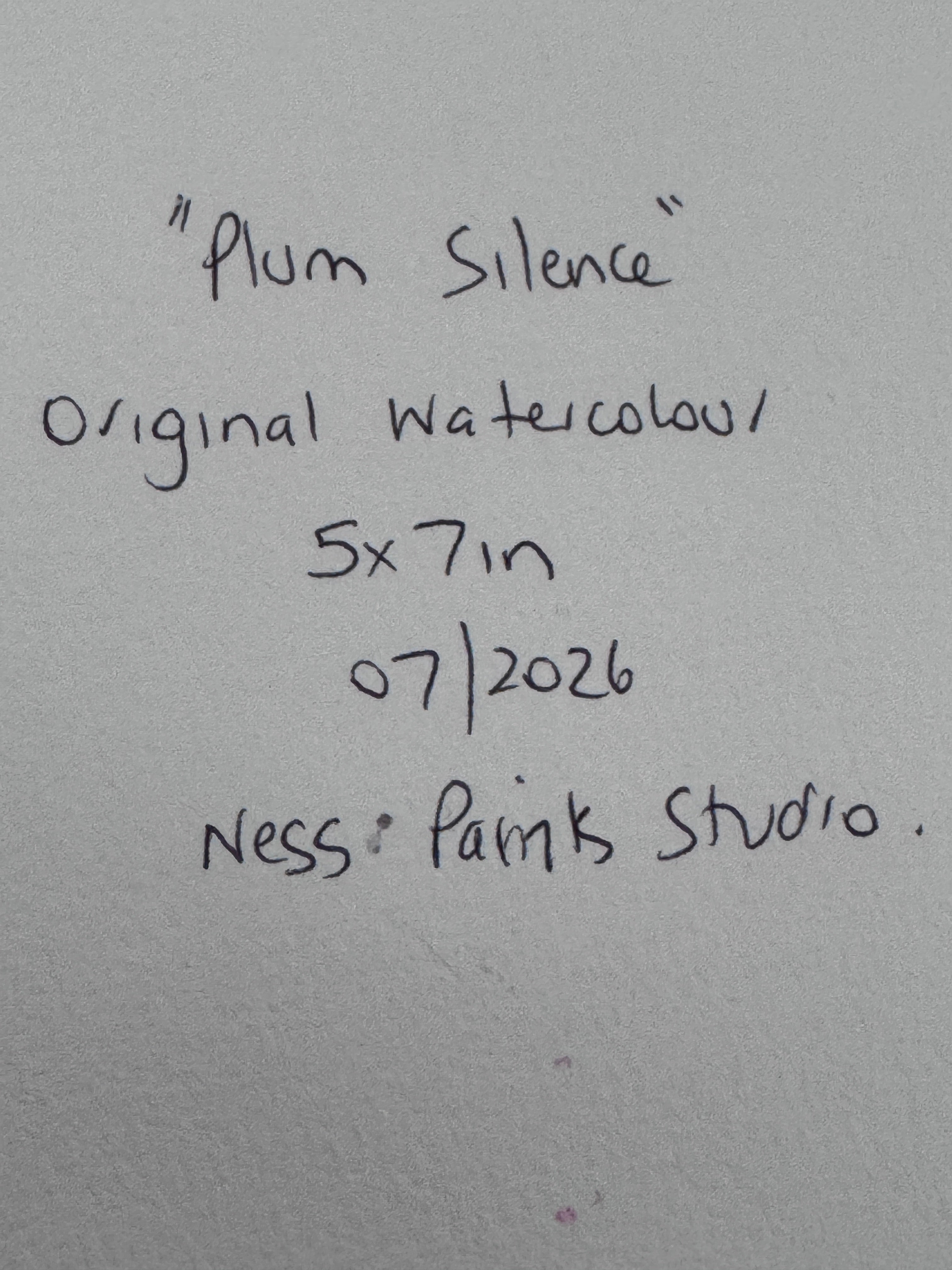 Plum Silence (5x7in)