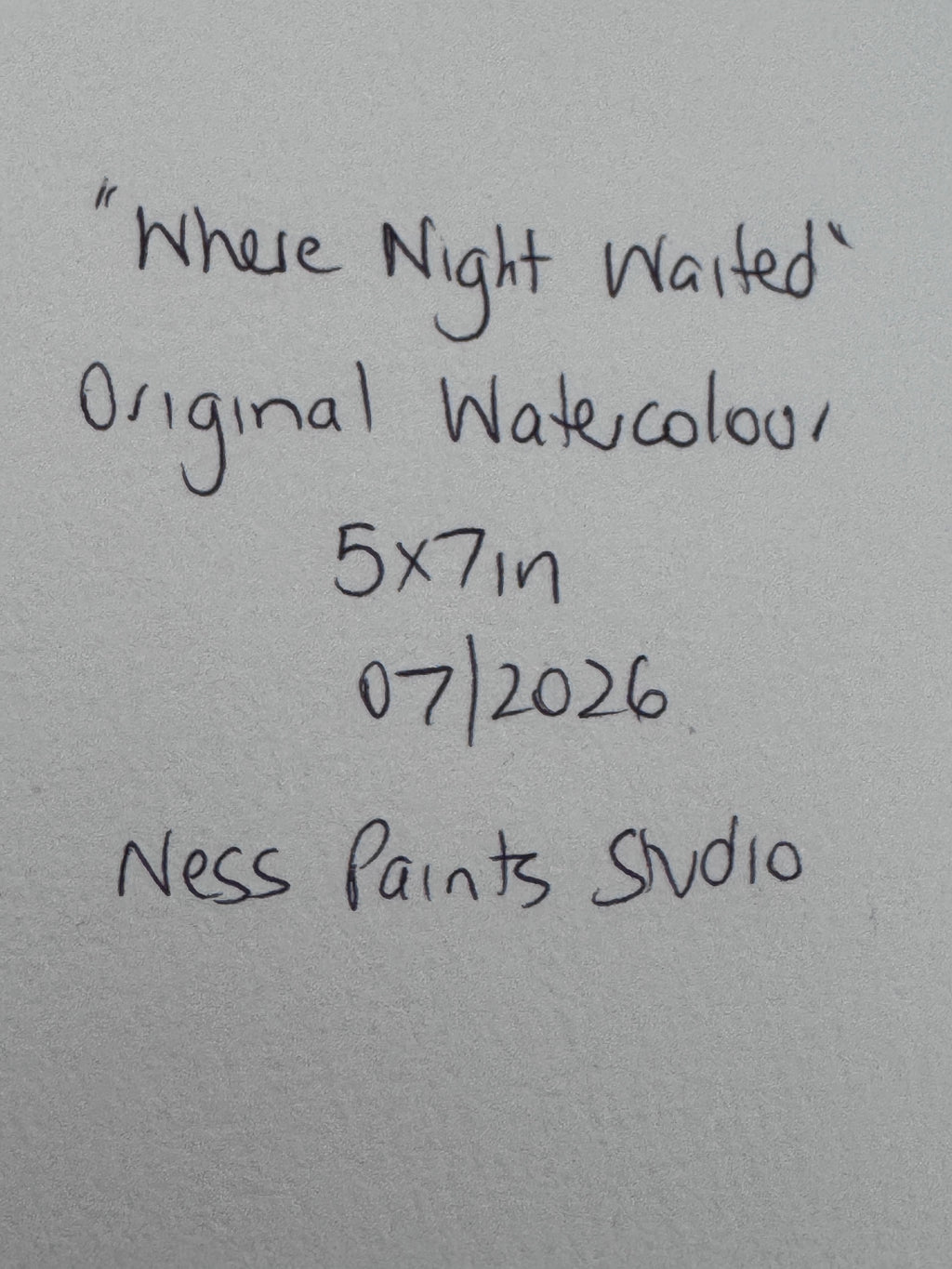 Where Night Waited (5x7in)