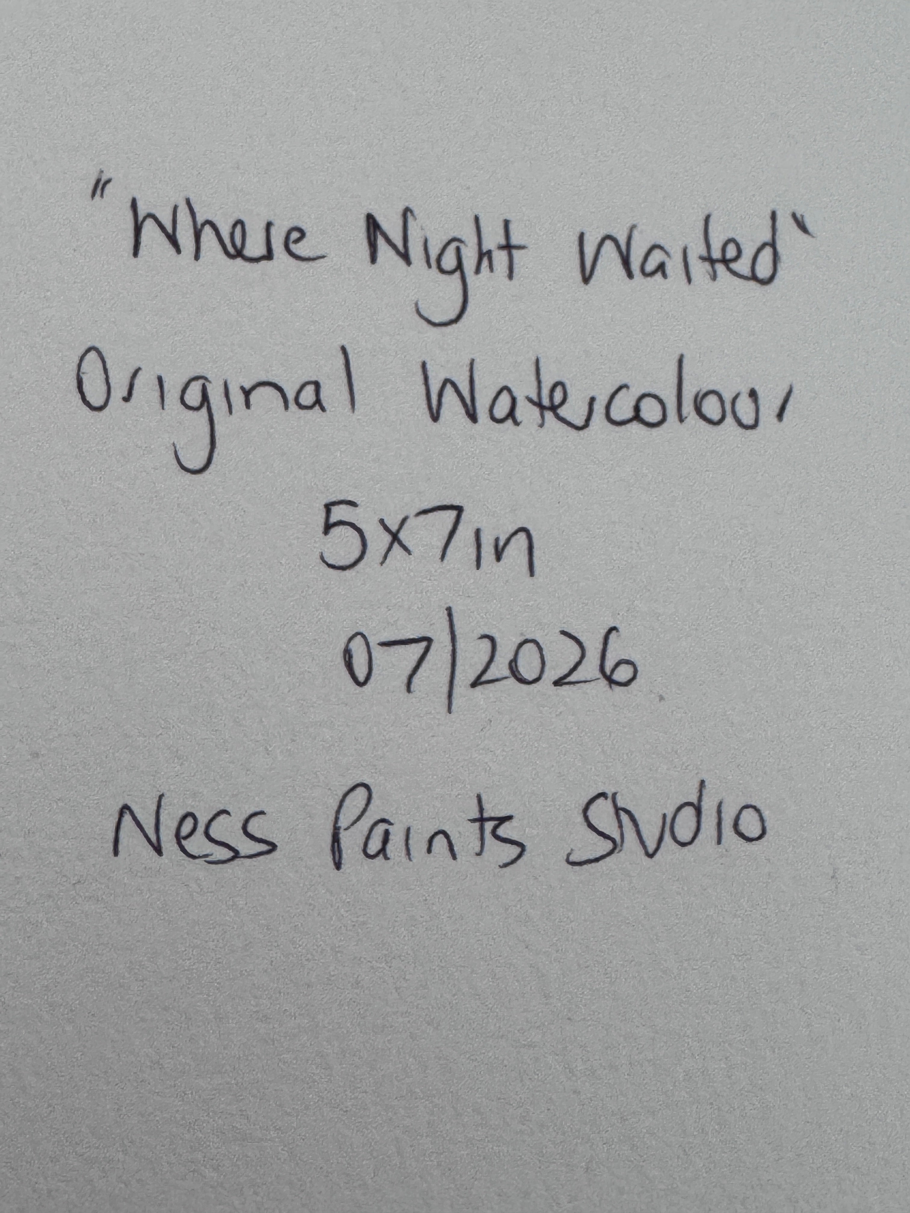 Where Night Waited (5x7in)